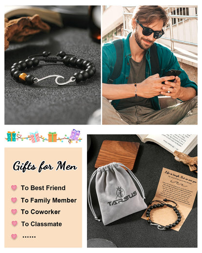 Tarsus Inspirational Gifts for Women Men, Through The Waves of Life, Life is Tough but so are You, Encouragement Bracelet Thoughtful Gifts for Friend Sister Coworker...