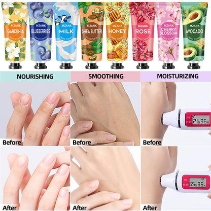 MZANK 14 Pack Hand Cream for Dry Cracked Hands,Mothers Day Gifts,Teacher Appreciation Gifts,Nurses Week Gifts,Bridesmaid Gifts,Birthday Gifts for Women,Hand Lotion Travel Size