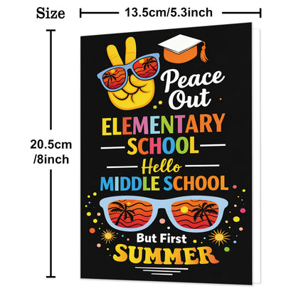 5th Grade Graduation Gifts Card for Boys Girls,Funny 2026 Elementary School Graduation Cards Gifts Decorations for Son Daughter Granddaughter Grandson Niece Nephew Family Kids