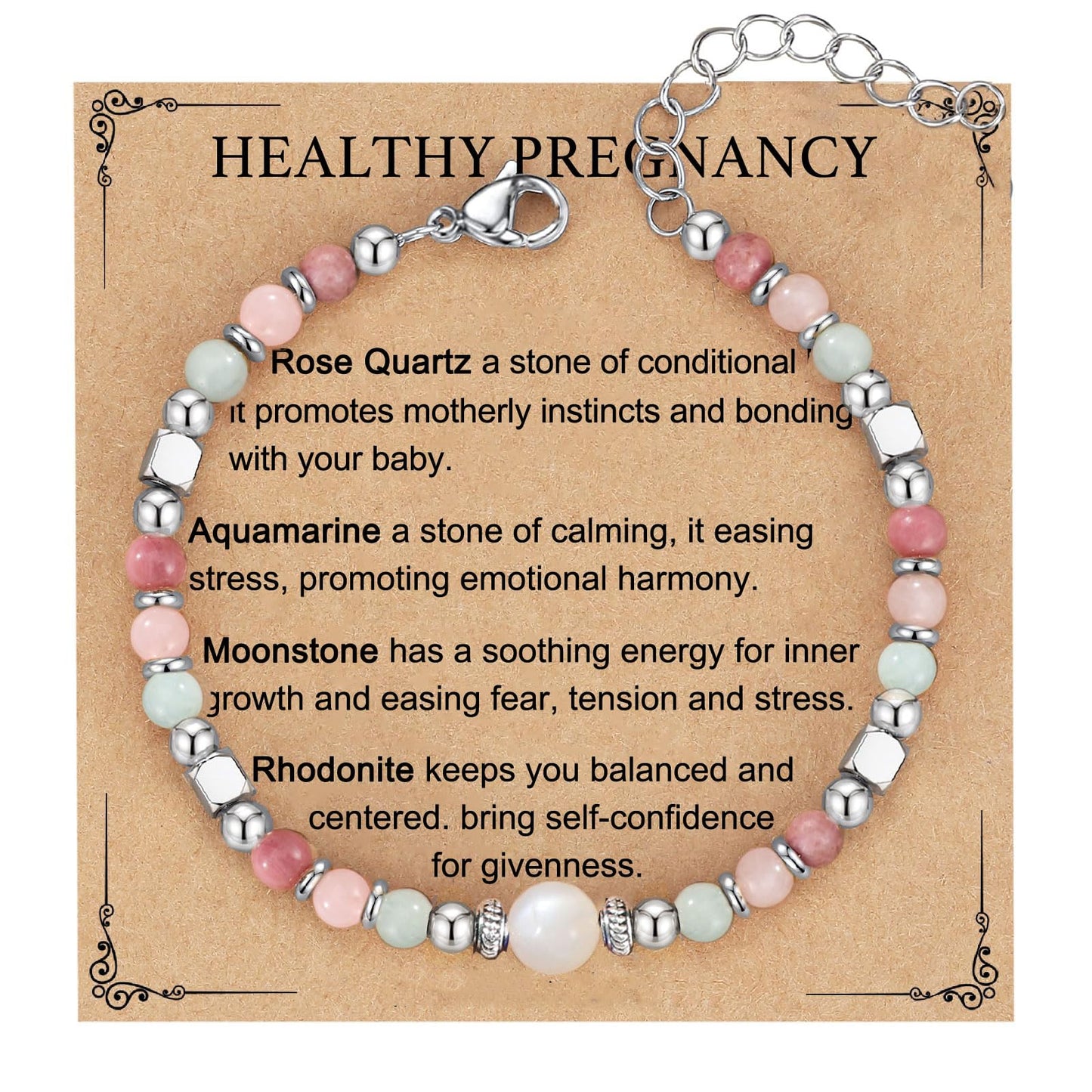 Triple Threat Protection Anxiety Relief Gifts for Women,Natural Healing Crystal Bracelet Evil Eye Jewelry for Her Friends