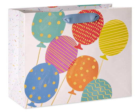 Papyrus 13" Large Gift Bag (Balloons) for Birthdays, Congratulations and All Occasions (1 Bag)