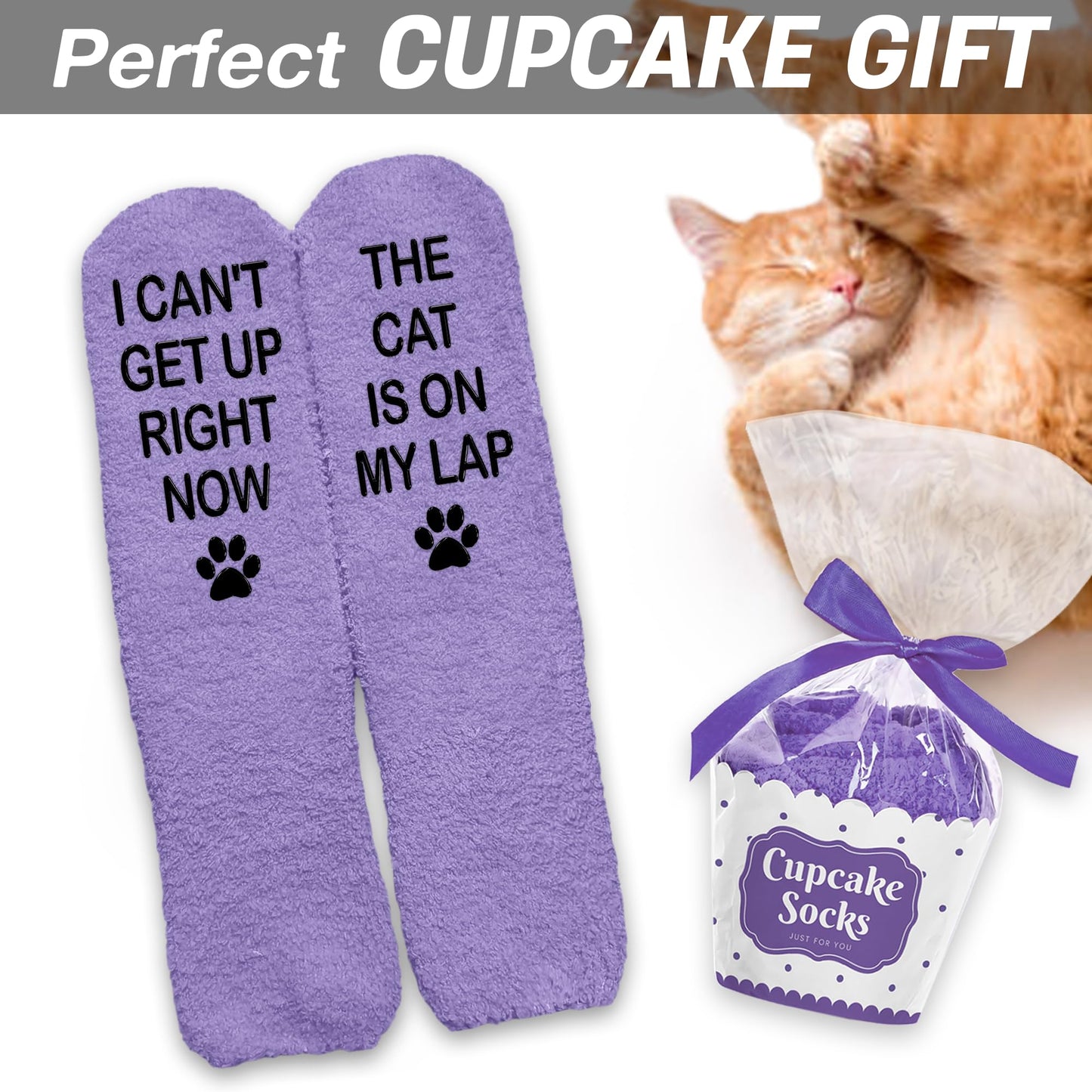 Funny Gifts For Men, Women – Fuzzy Cat Dog Sock For Dad Mom - Christmas Gifts, Stocking Stuffers for Animal Lovers