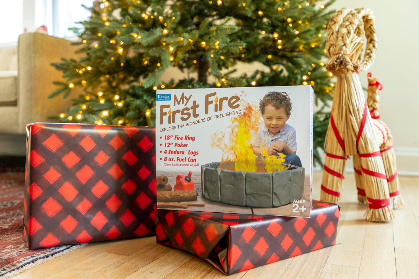 Prank-O My First Fire Prank Gift Box – Funny Empty Gag Gift Packaging for White Elephant, Christmas & Office Parties, Hilarious Joke Gift Box to Hide Real Presents for Friends & Family