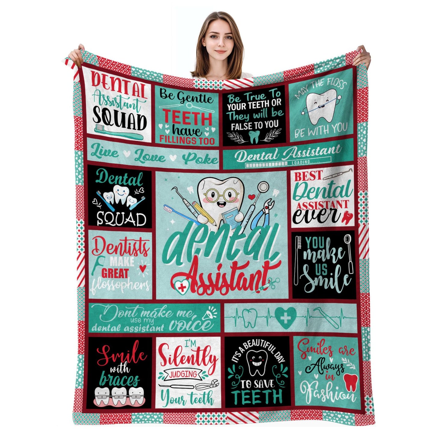 Dental Assistant Gifts,Gifts for Dental Assistants,Dental Assistant Gifts for Women,Dental Assistant Appreciation Gifts,Dental Assistant Week Gifts,Assistant Gifts Blanket 50"X60"