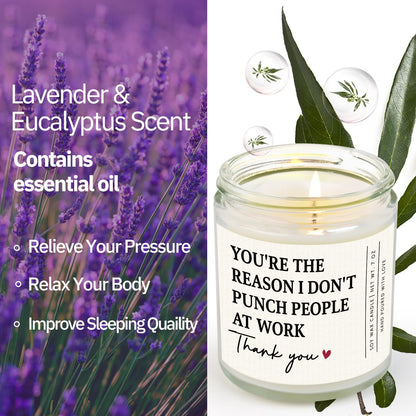 Gifts for Coworker, Work Bestie, Boss Lady Gifts for Women, Funny Birthday Retirement Farewell Appreciation Presnets for Coworker, Boss, Employee - Handmade Lavender Scented Candle 7oz