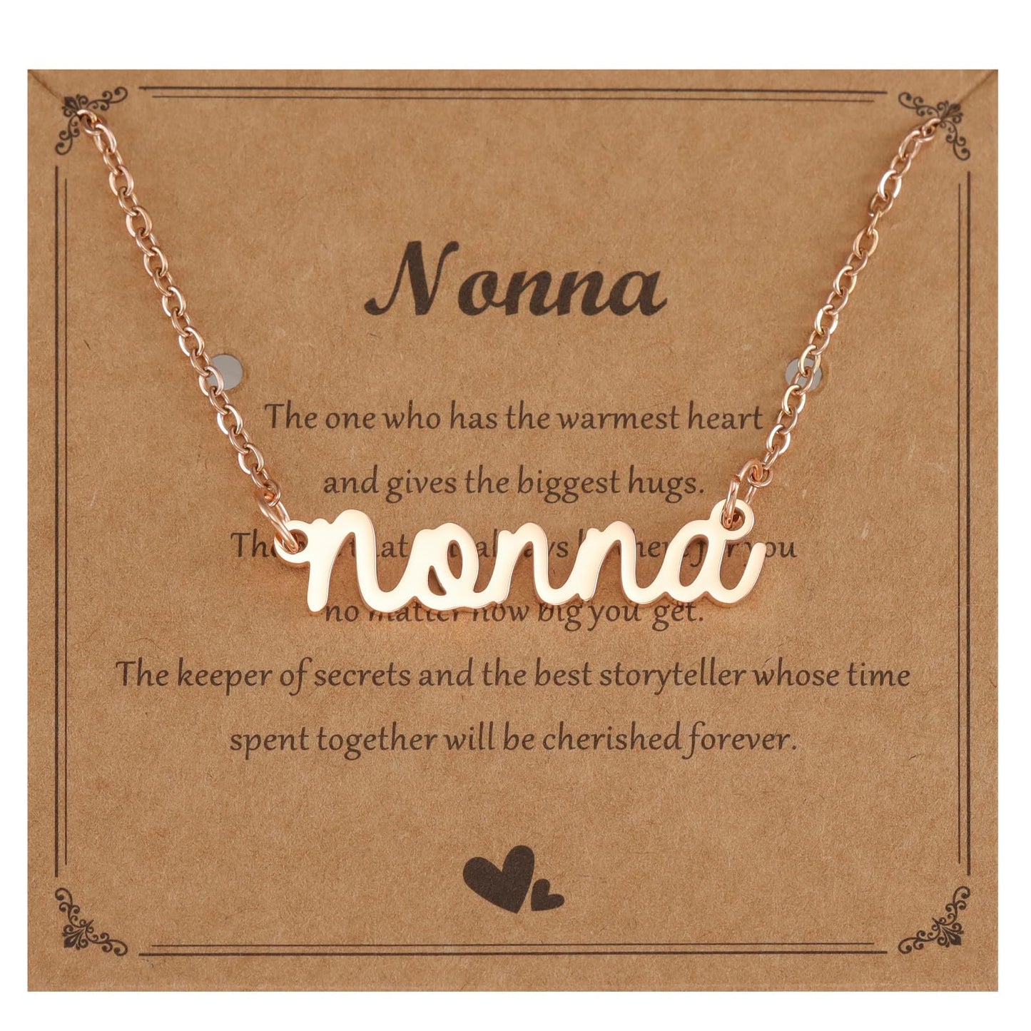 Gift for Nonna Necklace Women from Grandkids Best Birthday Jewelry Nonna Necklace