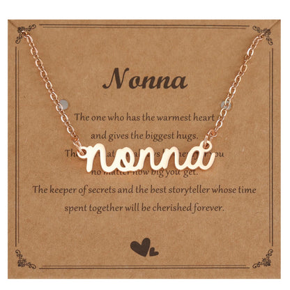 Gift for Nonna Necklace Women from Grandkids Best Birthday Jewelry Nonna Necklace