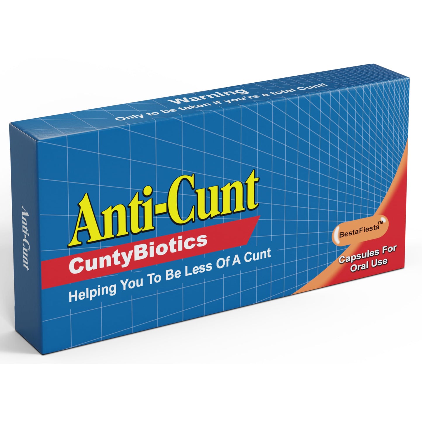 Gag Gifts for Men Funny Gifts Prank Pill Box White Elephant Christmas Yankee Swap Funny Prank Gift Birthday Gift for Dad Brother Friend Presents Empty Gift Box Fill with Candy (Anti-C*nt)