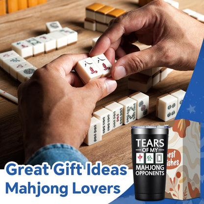 Mahjong Gifts for Women Men - Christmas Brithday Gifts for Mahjong Lovers - Mahjongs Accessories and Gift - 20oz Mahjongs Gift Ideas Tumbler