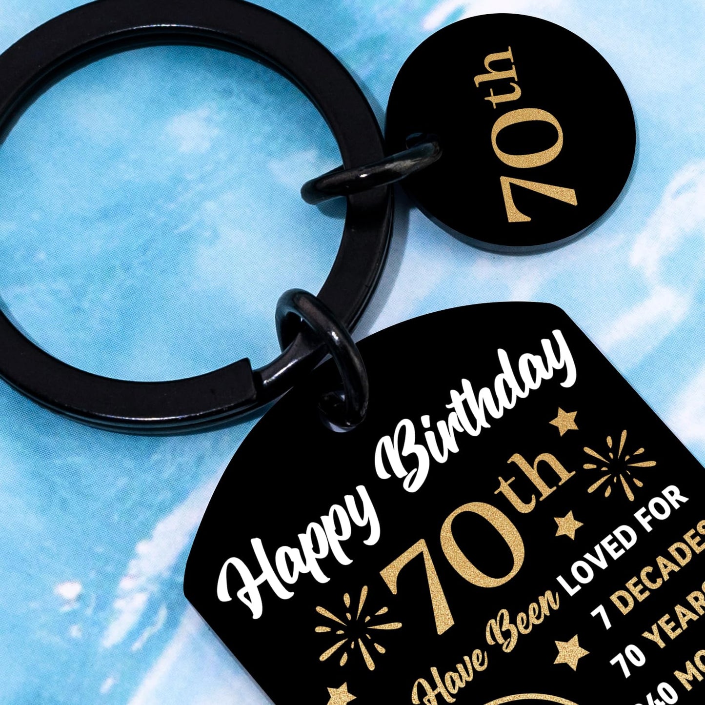 70th Birthday Gifts For Men Dad Papa Grandpa Cool Gifts For 70 Year Old Man Happy Birthday Keychain For Men Friend Bff Old Man Gift Ideas Meaningful Gift For Him