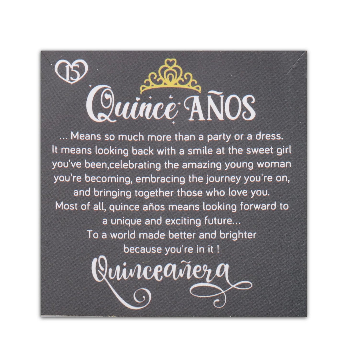 FEELMEM Quinceanera 15 Quince Anos Princess Crown Charm Bracelet Happy 15th Birthday Gift