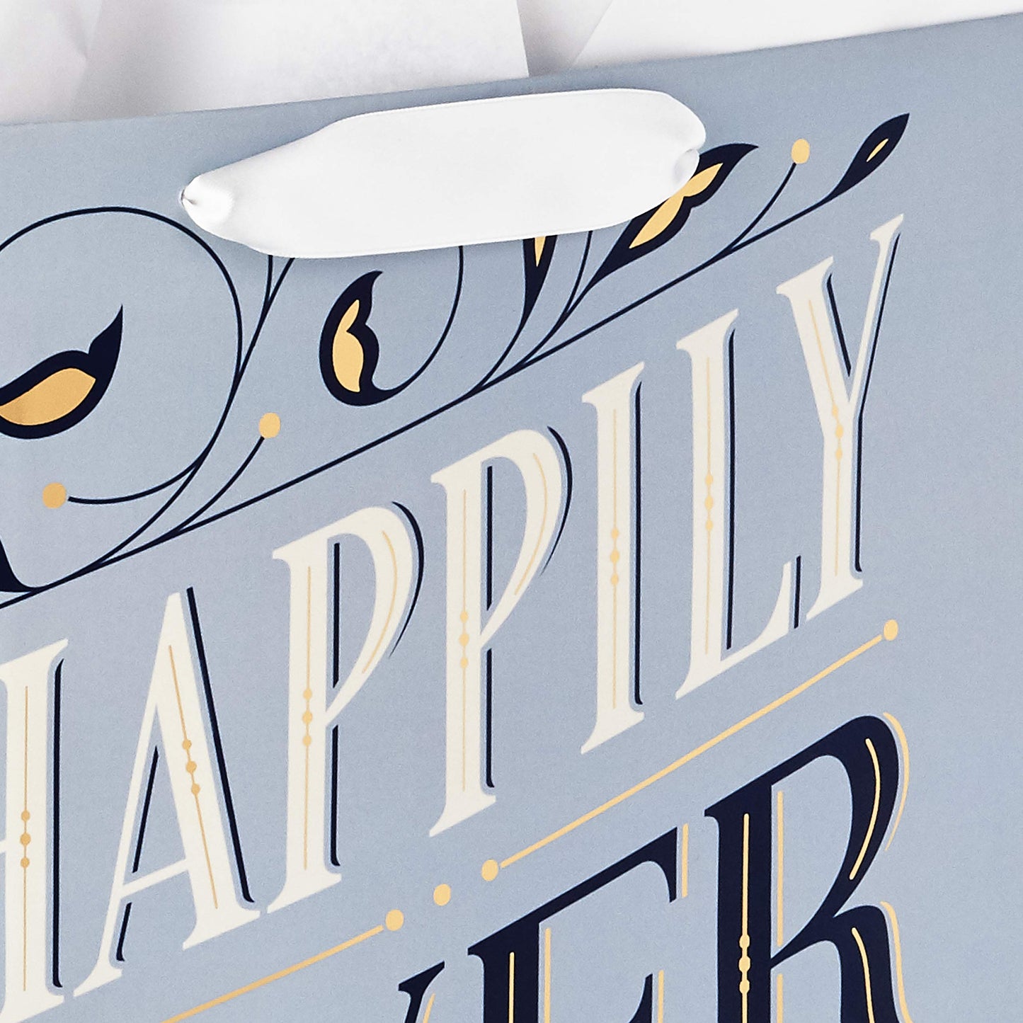Hallmark 15" Extra Large Gift Bag with Tissue Paper (Happily Ever After) for Weddings, Engagements, Bridal Showers, Vow Renewals