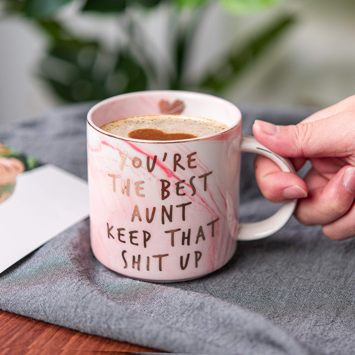 Hendson Aunt Gifts from Niece, Nephew - You're The Best Aunt Keep That S Up - Funny Present for Auntie - BAE Best Auntie Ever Gifts for Birthday - Great Favorite Aunty Mug, Ceramic Coffee Cup