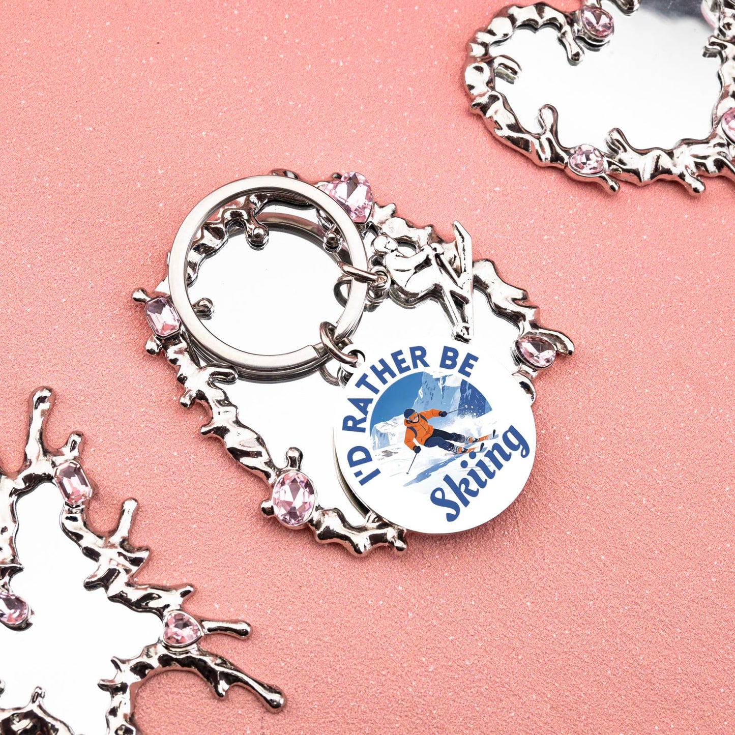 Ski Gifts for Men Women Skiing Accessories Keychain Snowboarding Gifts for Men Ski Gear Decor Birthday Christmas Gift for Skiers Skiing Stuff