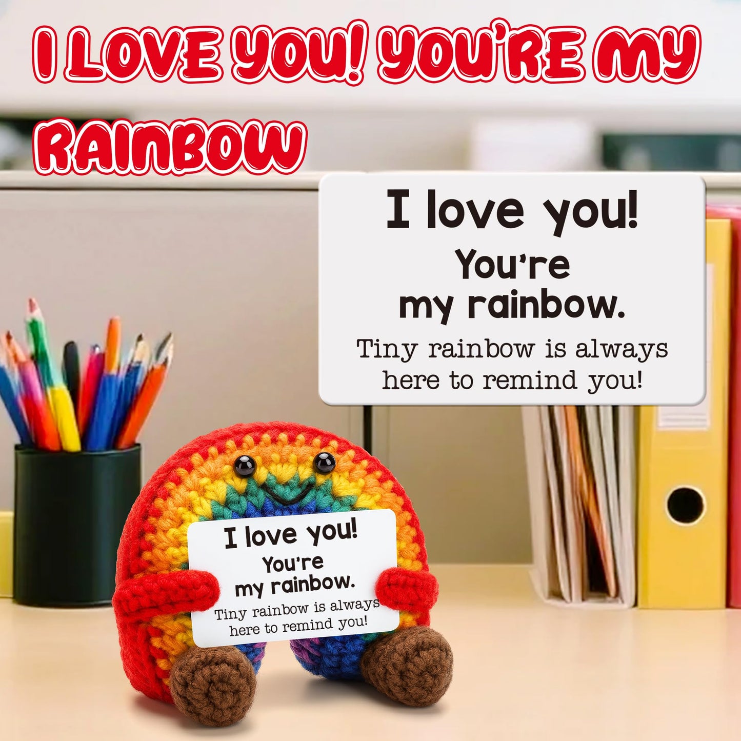 Mothers Day Birthday Gifts for Gay Lesbian LGBTQ+ Pride Month Graduation Gifts for Partner I Love You Gift for Wedding Anniversary Long Distance Gay Boyfriend Lesbian Girlfriend Handmade Rainbow Gift
