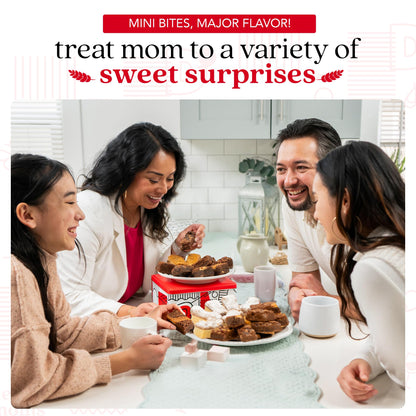 David's Cookies Assorted Brownies & Crumb Cake Gift Tin, 3Lbs - Fresh Baked Chocolate Fudge Slices and Brownies - Delicious Gourmet Snack Gift Basket for Mom, Women, or Any Special Occasion