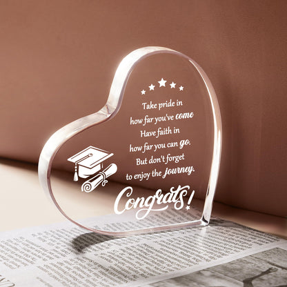 Graduation Gifts, 2026 Graduation Gifts for Her Him - Inspirational Acrylic Keepsake - College High School Graduation Decor, Masters Degree Graduate Gifts