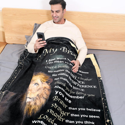 Best Brother Gifts from Sister for Birthday, Big Brother Birthday Gifts for Brother Adult from Sister,Birthday Gifts for Brothers from Sisters, 60"x50" Blanket