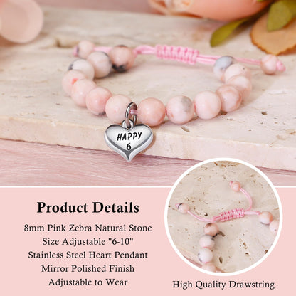 Sereney Birthday Gifts for Girls, Beaded Bracelets as 1/2 1 2 3 4 5 6 7 8 9 10 11 12 13 14 15 16 Year Old Birthday Gift, Adjustable Cross/Pearl Bracelet as Happy Birthday Gifts for Daughter