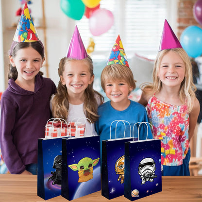 Whiteleopard The Inspired Party Favor Bags - 32 Pack Galactic Adventure Gift Bags for Birthday Decorations & Supplies (32)