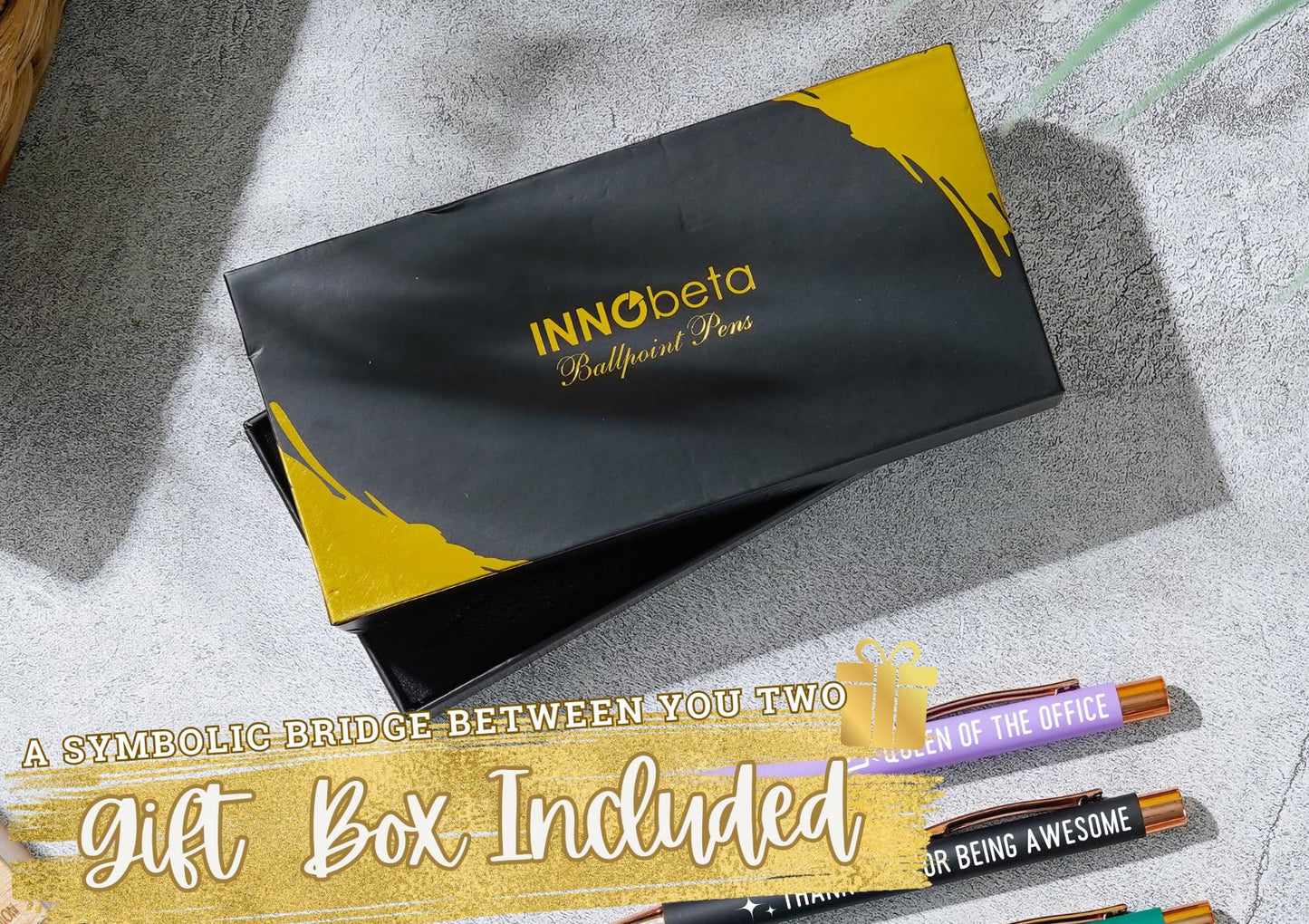 InnoBeta Administrative Professional Day Gifts for Women Ballpoint Pen Set of 4, Funny Administrative Assistant Secretary Office Gifts, Funny Office Work Tools for Admin professionals - Best Ever