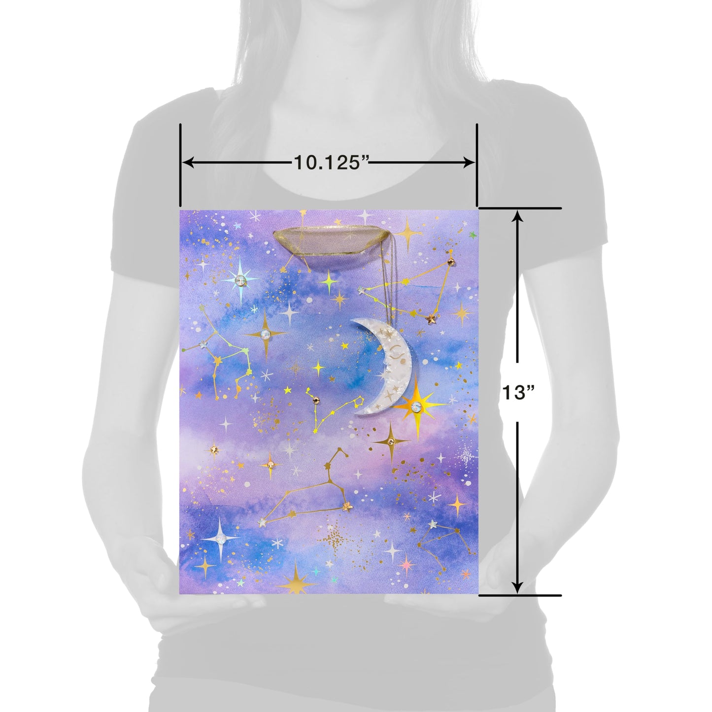 Papyrus 13" Large Gift Bag (Celestial Constellations) for Birthdays, Bridal Showers, Anniversaries and All Occasions (1 Bag)