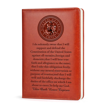 JOHSBYD A-rmy Gifts for Men A-rmy Leather Journal Notebook Military Deployment Gifts Army Graduation Gifts Retired Veteran Gift Military Gifts for Veteran Soldiers (Army-Journal)