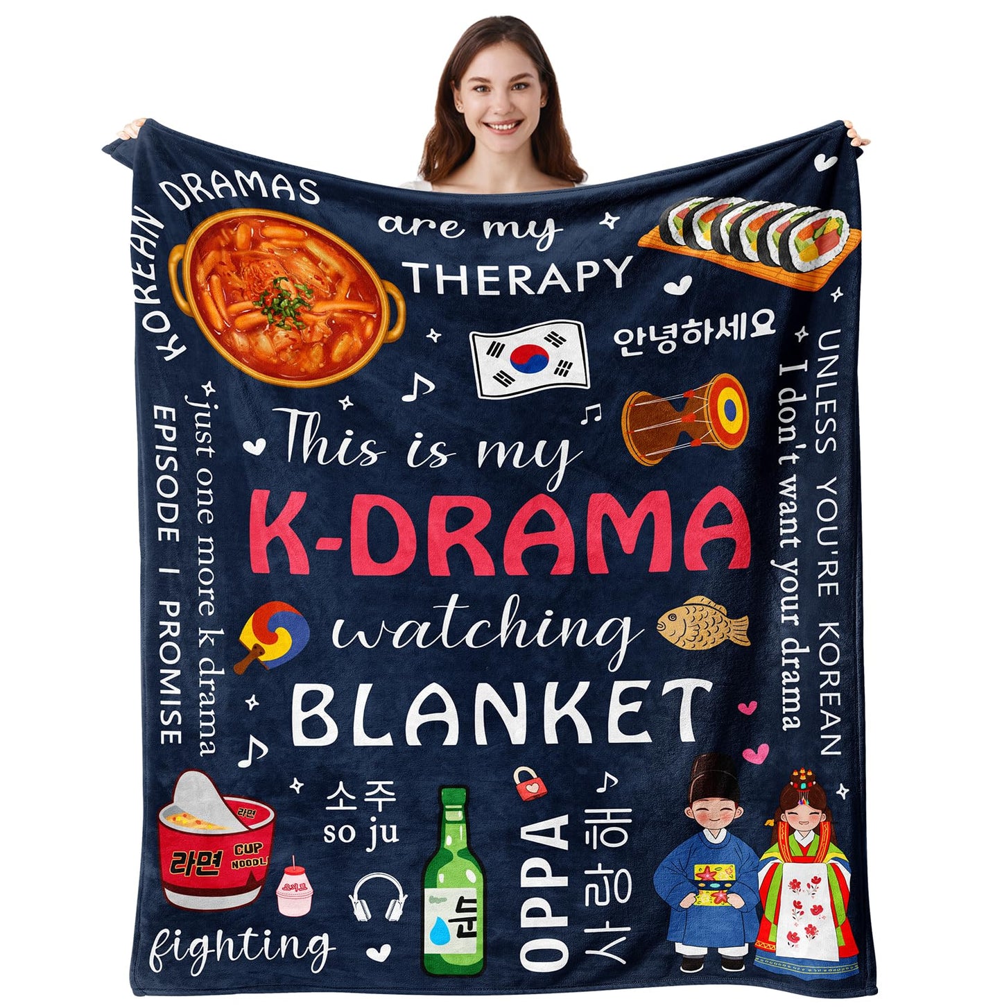 Vuinezo Korean Drama Gifts, Christmas Kdrama Blanket 50"X60", Kpop Merch, K Drama Gifts for Women/Men, Korean Gift, K Pop Gifts Teen Girl, Korean Gifts for Women, Kdrama Merch, Kdrama Gifts