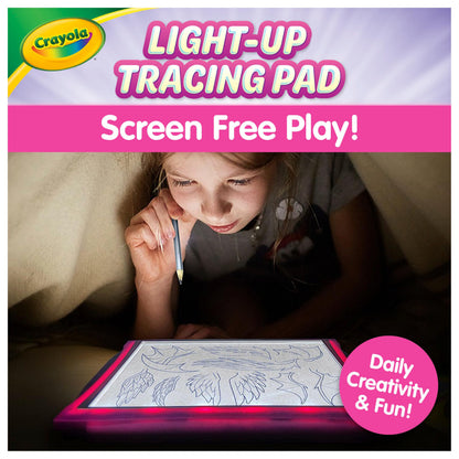 Crayola Light Up Tracing Pad Pink, Best Birthday Gifts for Girls & Boys, 6, 7, 8 Year Olds, Kids Toys, Light Box Art Kit for Kids