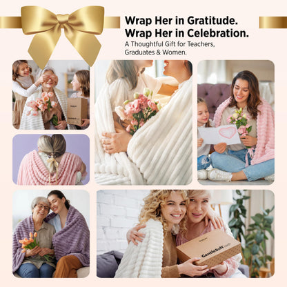 Bedsure GentleSoft White Throw Blanket for Couch - Teacher Appreciation Graduation Gifts Birthday Gifts for Women Mom Her, Cozy Fleece Throw Blanket for Girl, Room Home Decor, Off White, 50x60 Inches