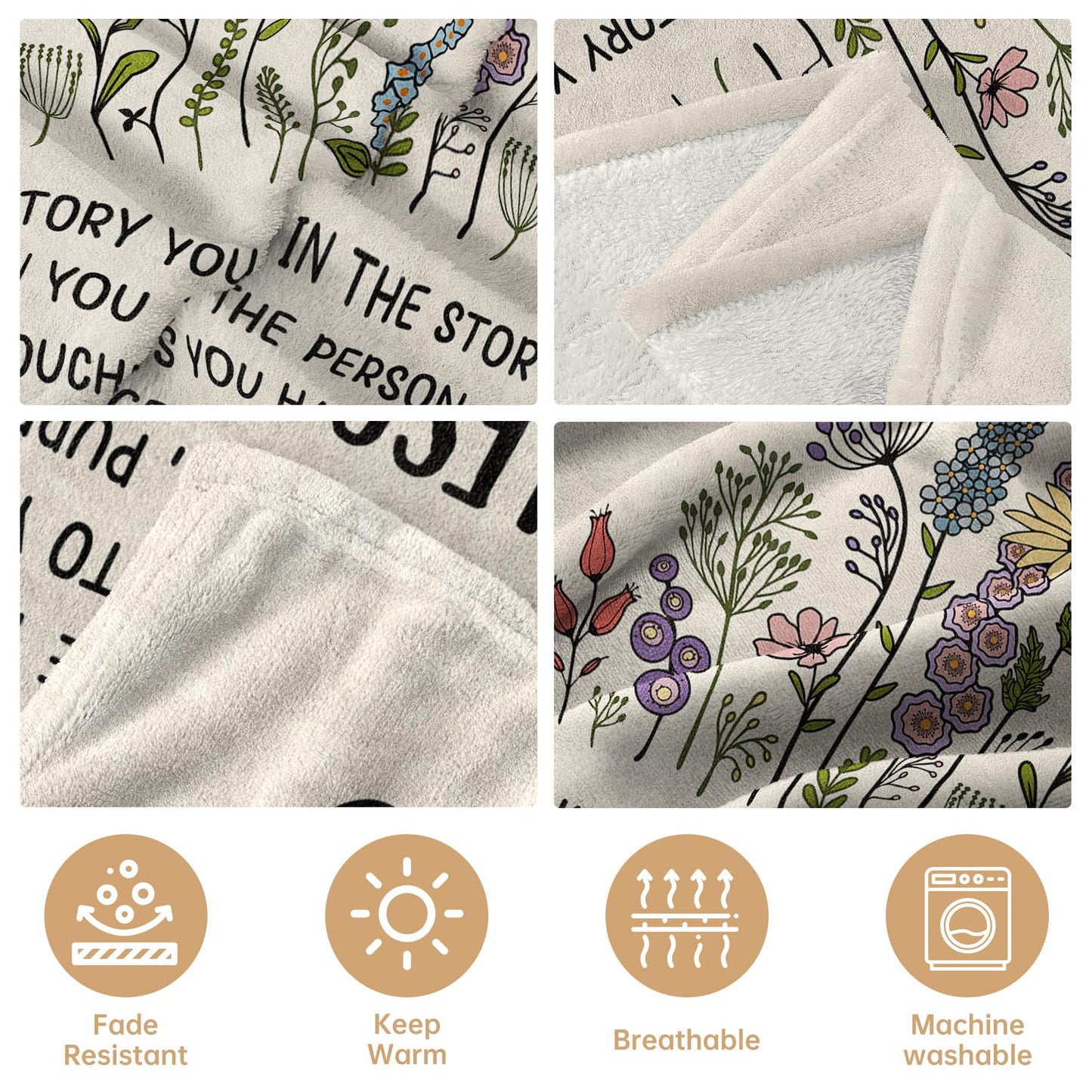 Afterprints 70th Birthday Gifts for Women, Chapter 70 Birthday Blanket, 70 Year Old Bday Gift for Woman, Mom, Friend, Sister, 70th Birthday Decorations, Turning 70 Throw Blankets 50'' x 60''