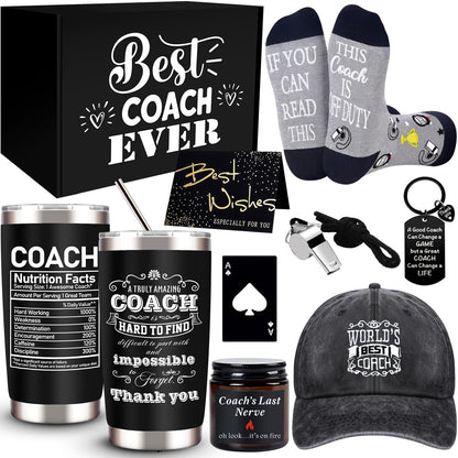 JTAMOHI Coaches Gifts, Best Coach Ever, Coach Appreciation Gift, Thank You Coach Gifts, Christmas Gift for Football, Basketball, Volleyball, Baseball, Softball, Swim Team, Hockey, Golf