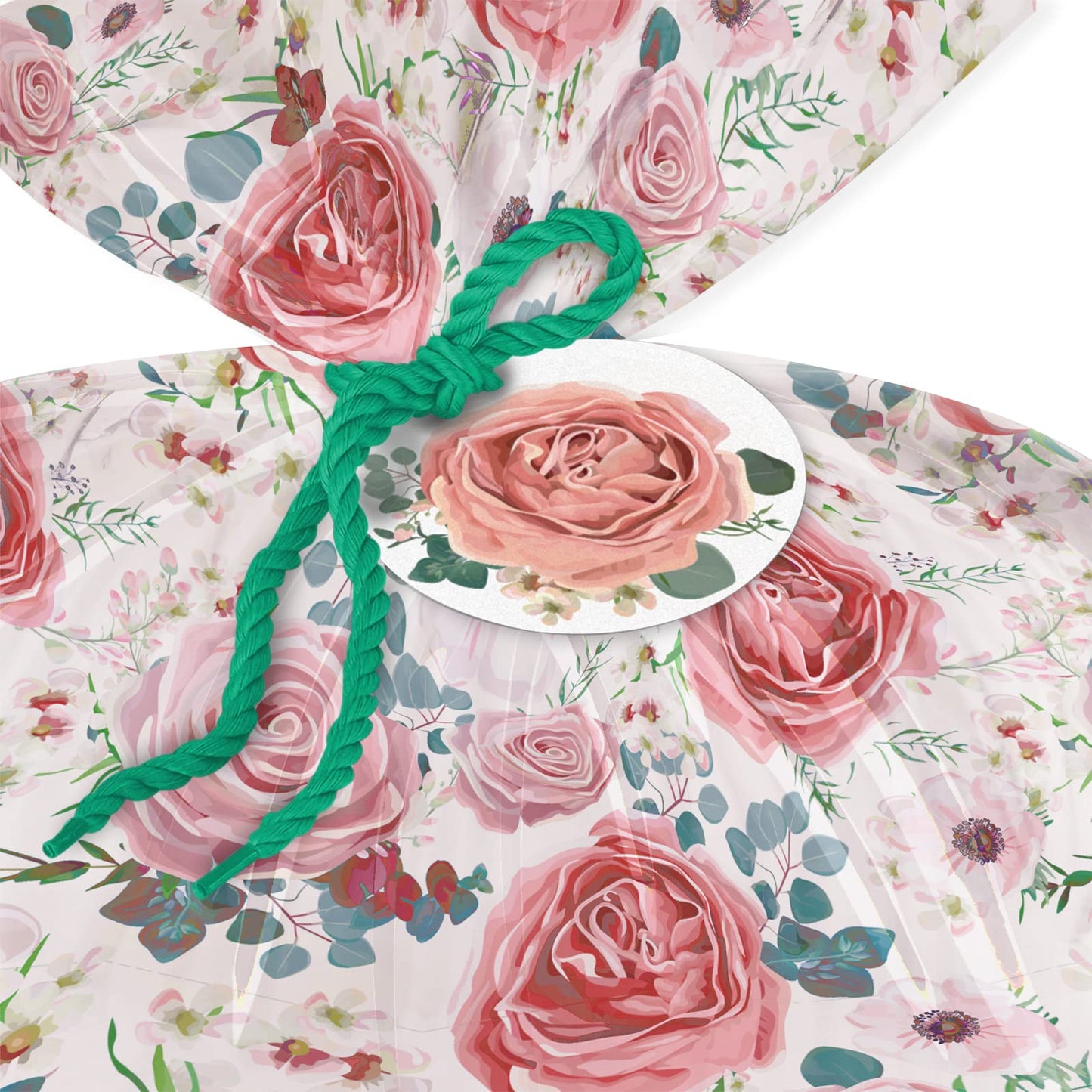 WRAPAHOLIC 56" Large Plastic Gift Bag - Pink Floral Jumbo Bike Bag Gift Wrap for Birthdays, Mother's Day, Wedding, Baby Shower, Parties, or Any Occasion - 56" H x 36" W