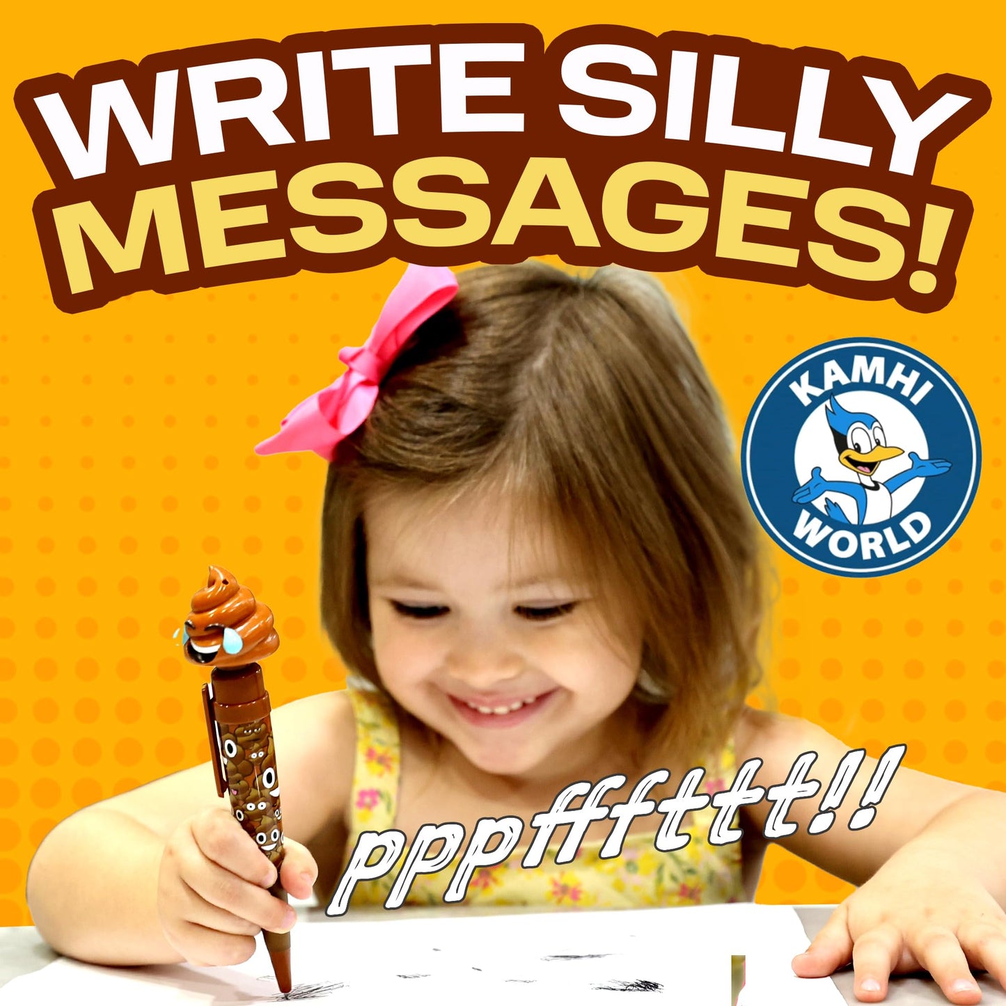 Farting Poop Pen with 7 Funny Fart Sounds - Silly Novelty Gag Gift for Boys & Girls Ages 8-12, Funny Gifts for Kids & Teens, Great Birthday Gift Ideas, Poop Pen That Actually Farts (Classic)