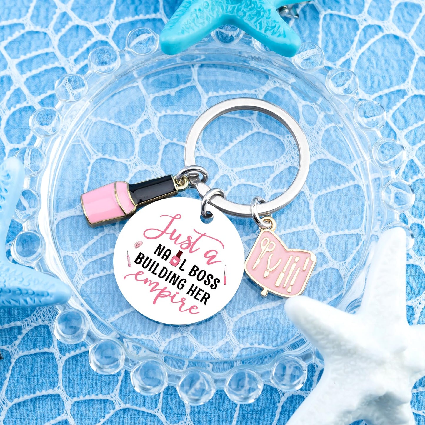 Nail Tech Gifts Manicurist Keychain Nail Accessories for Technician Nails Stuff for Techs Nails Decor Tech Must Haves for Lovers Women Essential Things for Techs Art