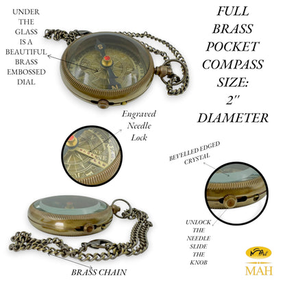 Scout Compass with Oath Message – Solid Brass Pocket Compass for Boys, Teens & Scouts | Inspirational Keepsake Gift for Eagle Ceremony, Graduation, Hiking, Camping, Outdoor Adventures, Promotion Gift