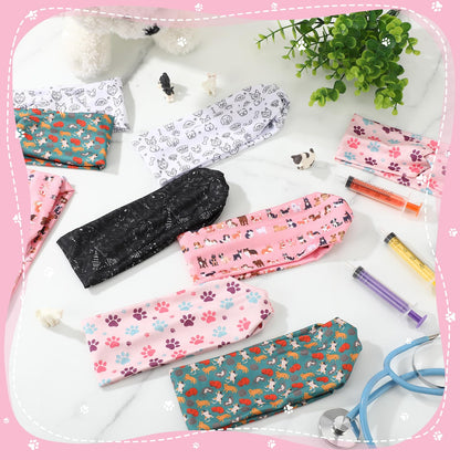 Thiccywoov 20 Pcs Nurse Headbands with Soft Twist Knotted Dog Headband Vet Tech Supply Veterinary Technician Decorations for Nurse Veterinarian Receptionist Vet Assistant Pet Lovers
