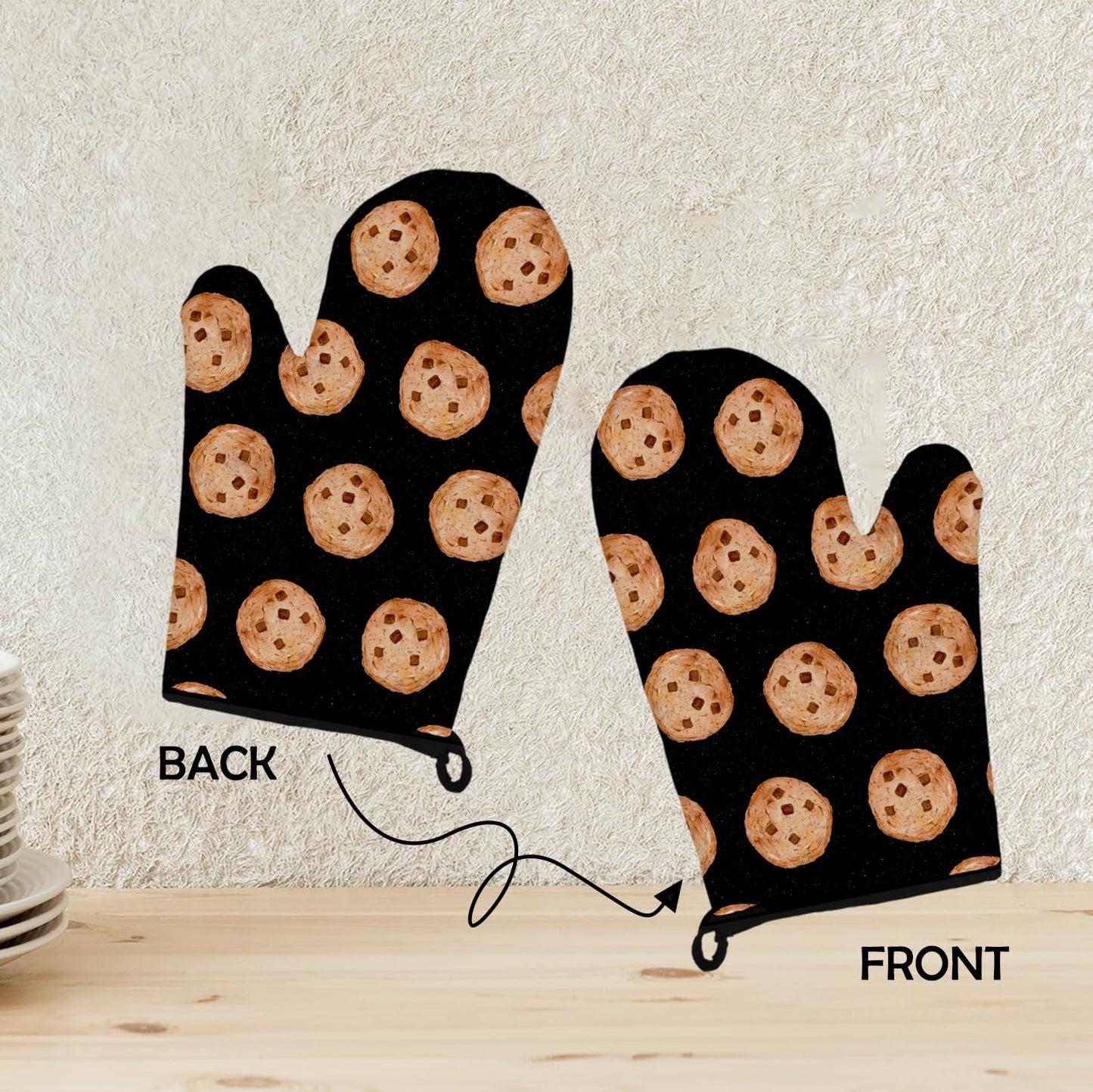 Mingnei Baking Gifts Oven Mitts and Pot Holders Sets, It's a Good Day to Make Cookies Heat Resistant Potholder Kitchen Decor for Cooking BBQ Grilling, Gifts for Baker Baking Lovers Oven Glove Set