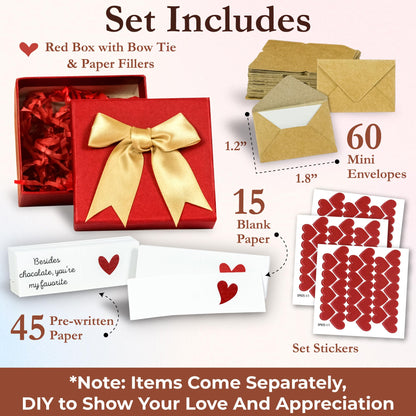 STOFINITY Long Distance Relationship Gifts For Him - I Love You Gifts For Him Her, DIY Mini Love Notes Card For Couples, 6 Months Anniversary Boyfriend Gift, Romantic Gift For Boyfriend Long Distance