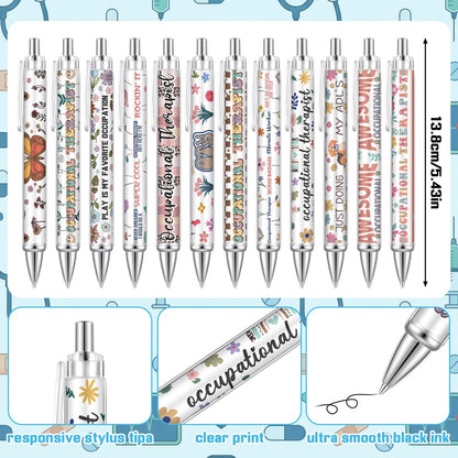Resurhang 48 Pcs Occupational Therapy Month Appreciation Gift Occupational Therapist Pens and Notepads OT Sticky Notes Ballpoint Pens OT Appreciation Gifts for Women Men Friend Staff Coworker Teacher