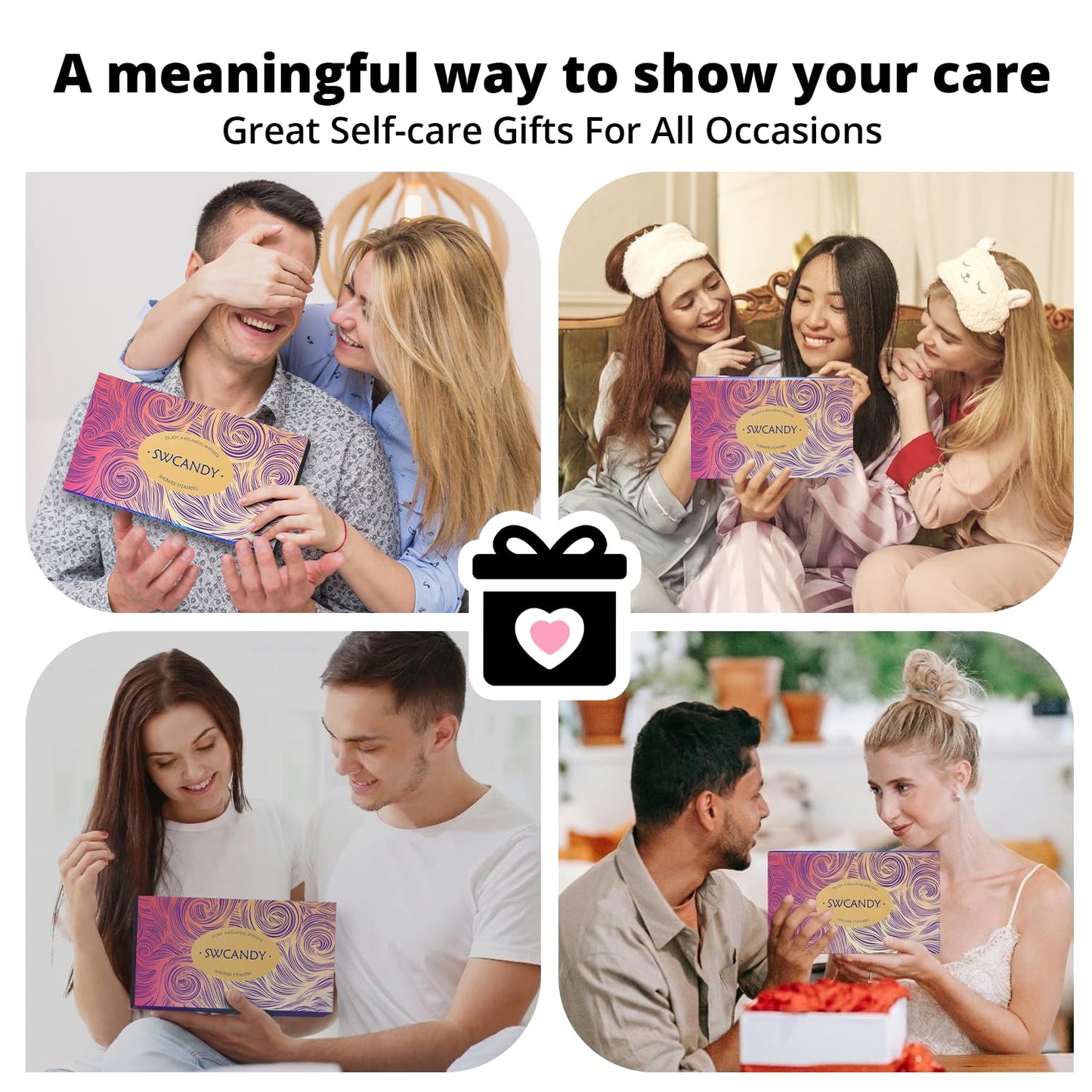 Shower Steamers Aromatherapy SWCANDY 8 Pack Mothers Day Gifts for Mom - Wife, Daughter, Grandma, Women, Sister and Teen Girls Natural Essential Oils Home Spa Self Care Stress Relief Relaxation