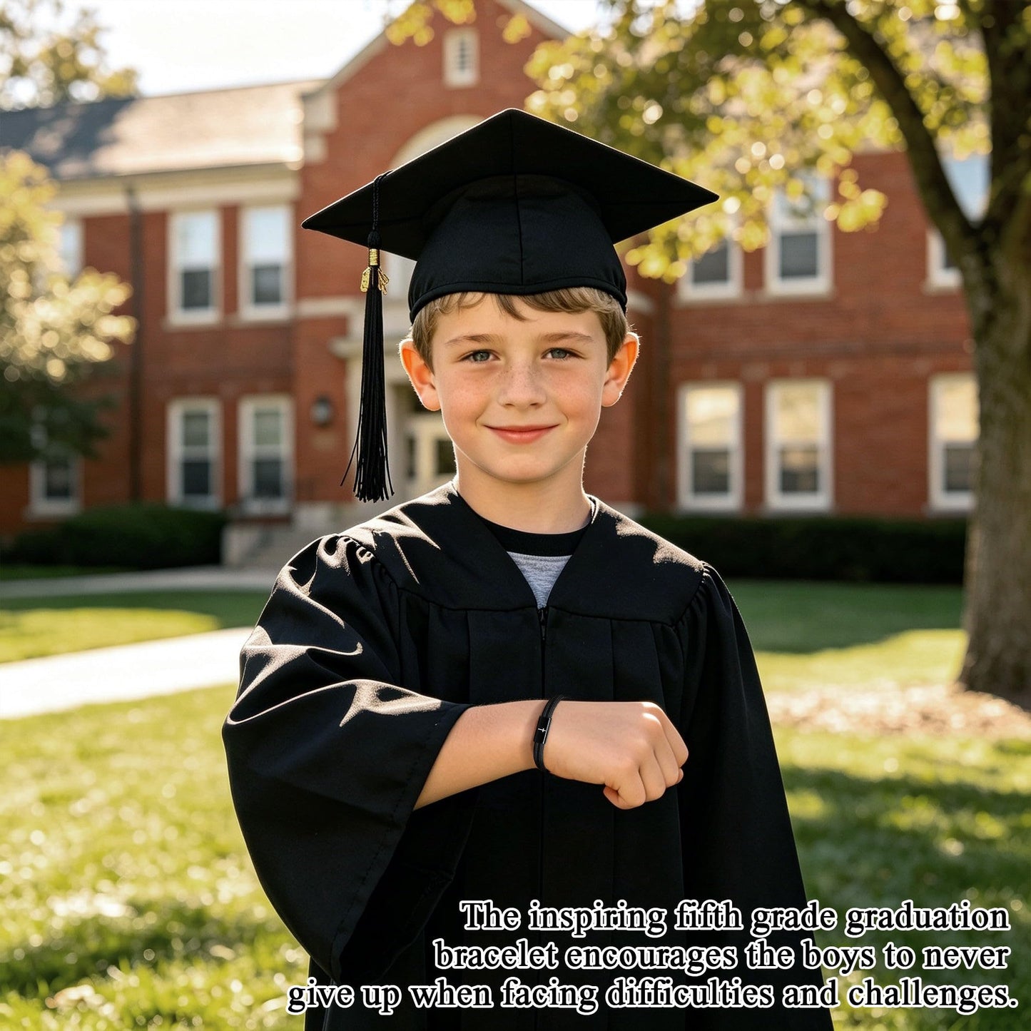 Trinckle 2026 Graduation Gifts for Boys, Kindergarten 5th 8th High School Middle School Cross Graduation Bracelet with Card and Box, Adjustable College Grad Gifts for Teen Boys Son Grandson Nephew