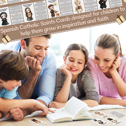 Motiskyy 120 Pcs Catholic Gift Catholic Prayer Card with Saint Stories Cute Holy Prayer Card Bookmark Bulk for Teacher Student Sunday School Classroom Bible Study Religious Education Activity