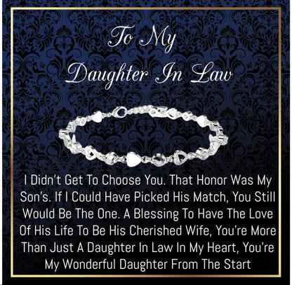 To My daughter in law Gifts, Daughter in law Bracelet, Daughter in law wedding, To my daughter in law birthday gifts for women, Christmas, valentine days