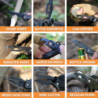 Grandpa Gifts - Grandpa Fathers Day Gift, Gifts for Grandpa - "WORLD'S BEST GRANDPA" 15 in 1 Multitool Hammer - Fathers Day Grandpa Gifts from Grandchildren, Christmas Birthday Gift Ideas for Grandpa