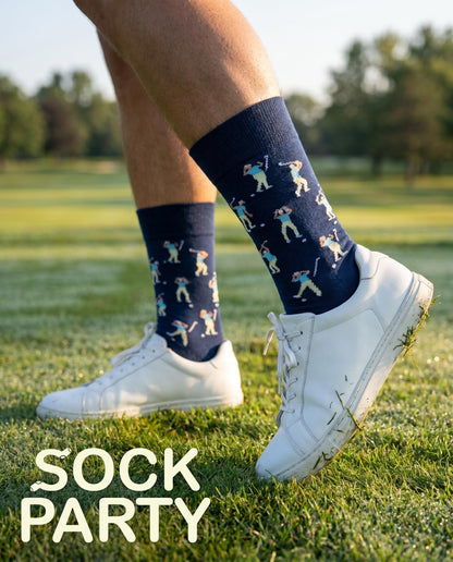 Funny Golf Socks For Men, Hilarious Golf Gift For Men, One Size 8-13