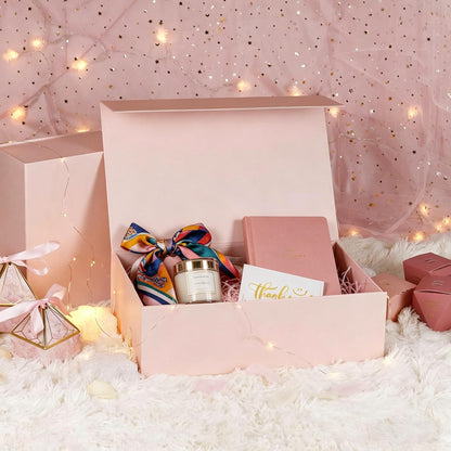Luxury Large Gift Box 13.8"x9"x4.3" Storage Box Ribbon Magnetic Closure for Luxury Packaging Box for Mother's Day, Birthdays, Bridal Gifts,Weddings