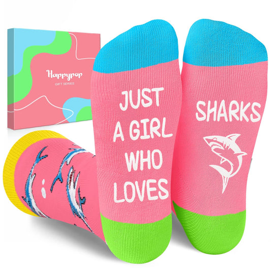 HAPPYPOP Animal Lover Gifts for Women - Mermaid Jellyfish Penguin Hippos Whale Shark Socks