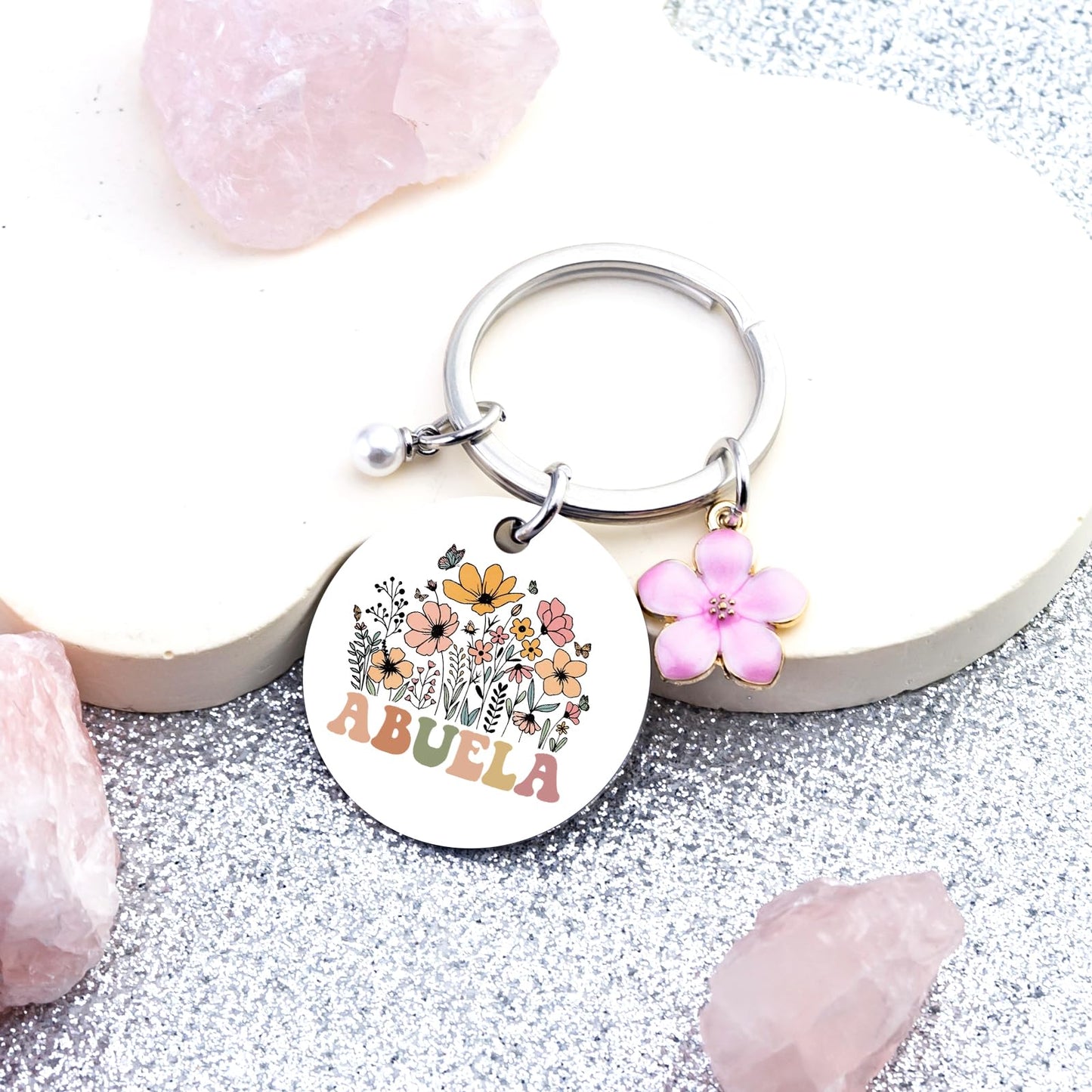 Abuela Gifts for Grandma Keychain Abuelos Birthday Gifts for Women Best Abuelita Mother's Day Christmas Gift for Abuela