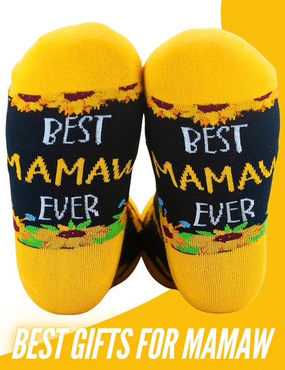 InnoBeta Mamaw Gifts, Mothers Day Gifts for Mamaw, One Size Crew Socks on Mother's Day, Christmas, Birthday